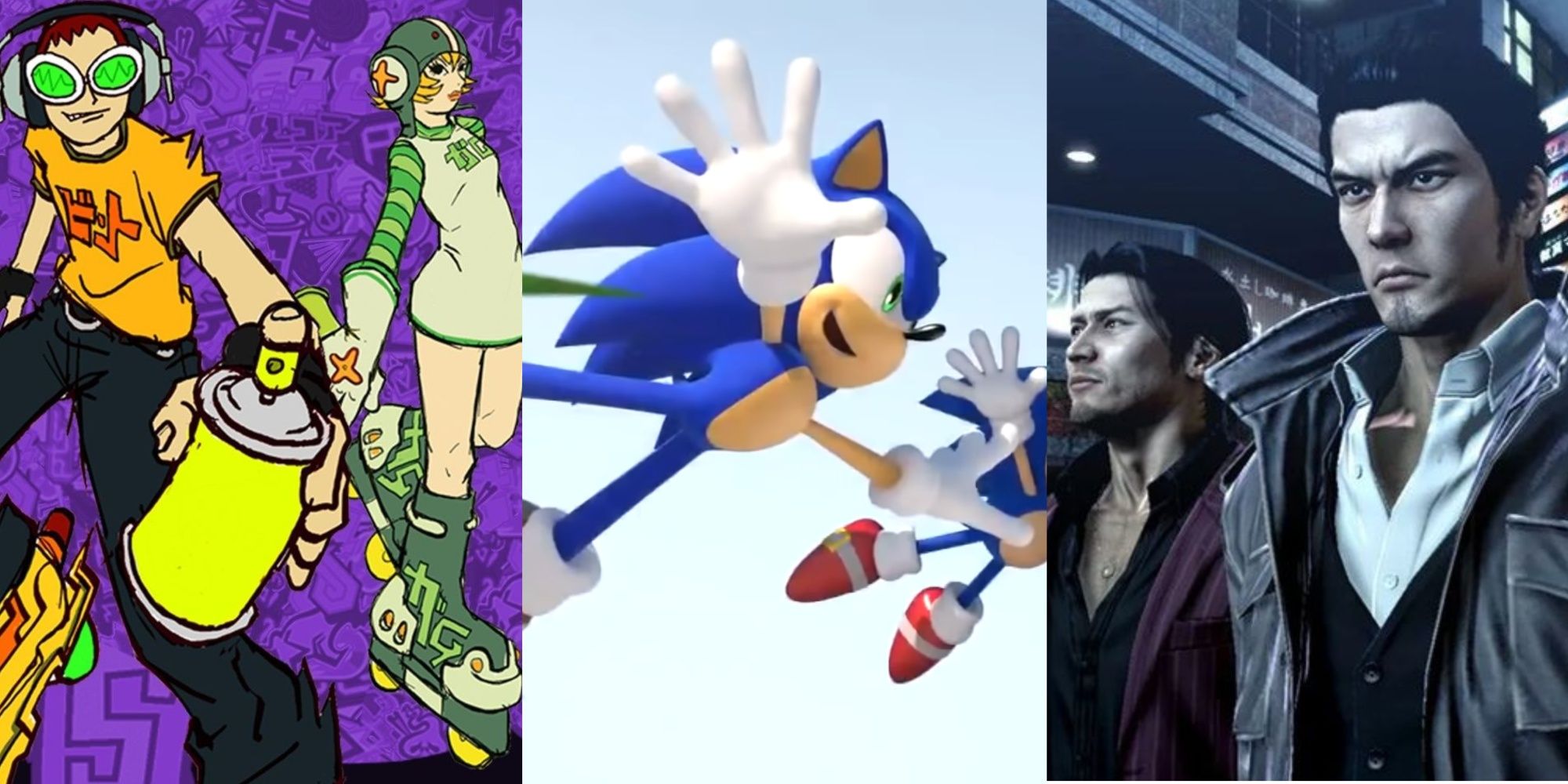 بهترین بازی ستاره های فانتزی 1 باکس آرت رادیویی جت ست، Sonic از Sonic Generations و Kiryu و Akiyama از Yakuza 5.