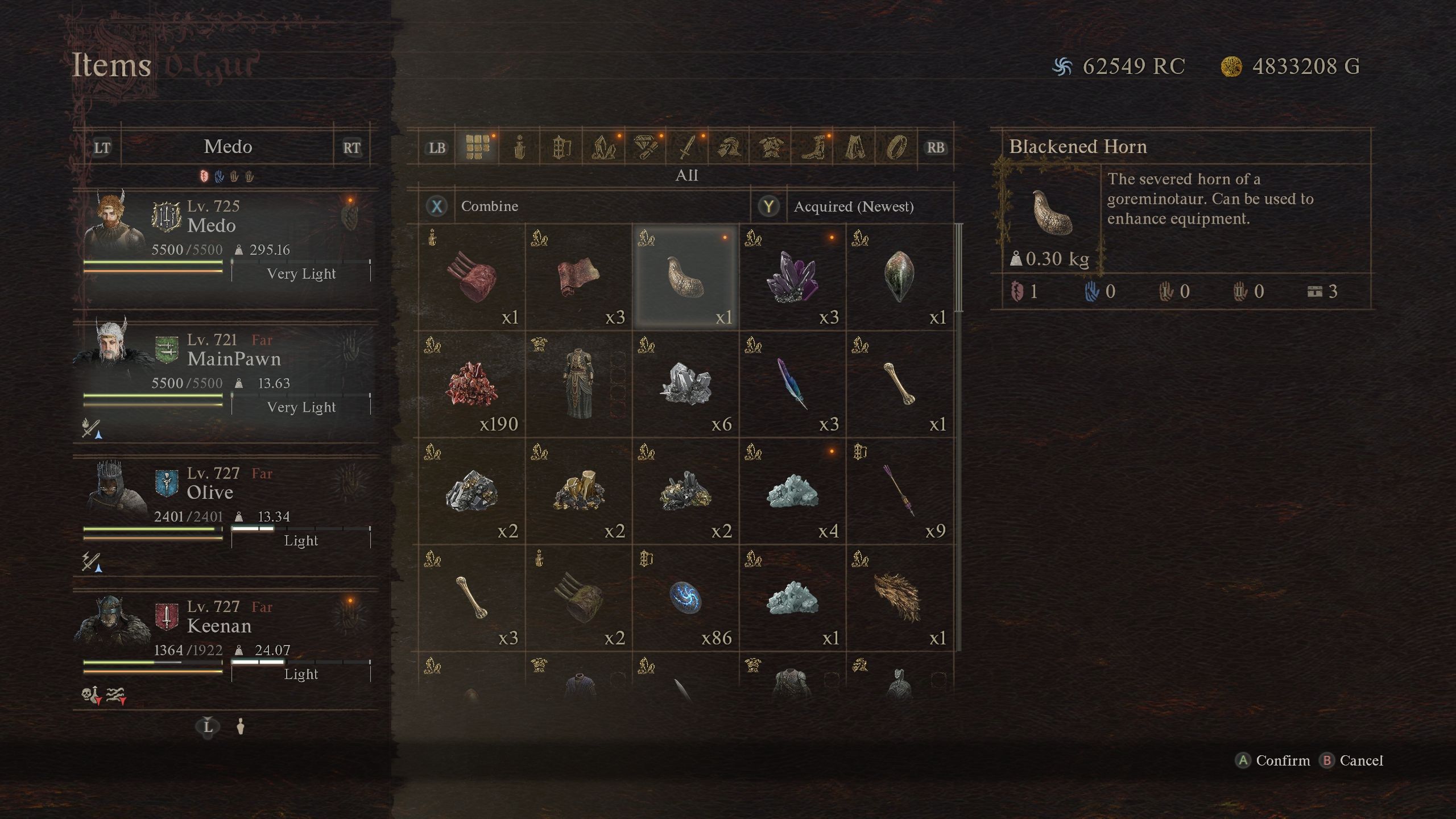 آیتم Blackened Horn - Dragon's Dogma 2