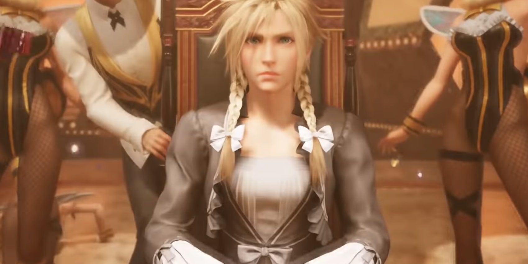 تصویری از Cloud در لباس مشکی در Final Fantasy 7 Remake.