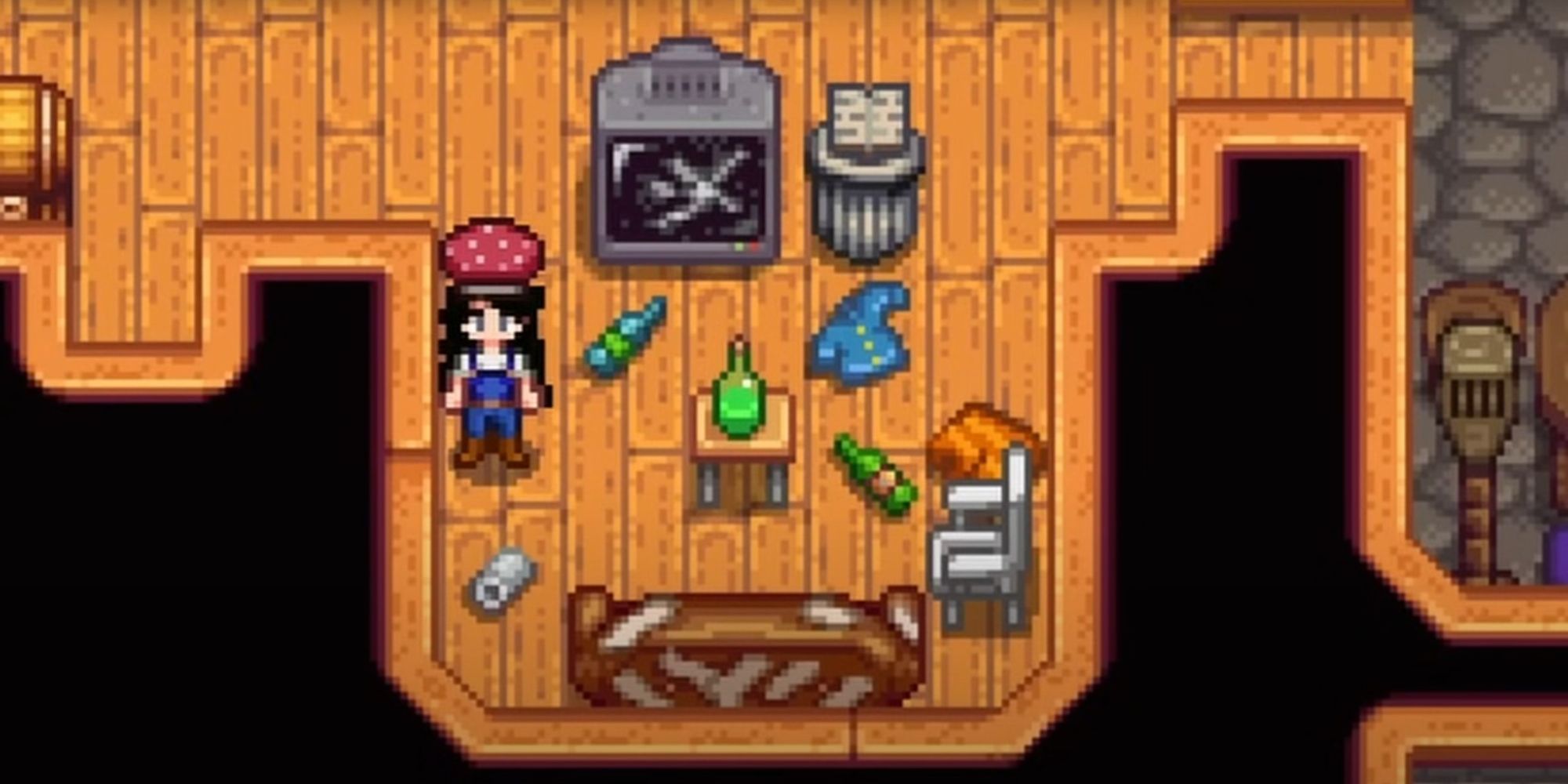 تصویری از Stardew Valley of the Trash Catalogue که شامل قطعات مختلف مبلمان ویران شده است. 