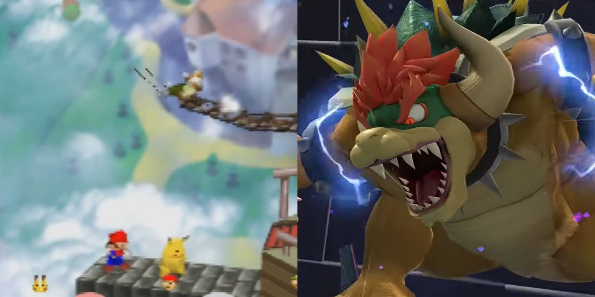 10 بهترین پاور آپ بازی های ویدیویی در تمام دوران 7 Mario, Fox, Kirby in Smash Bros 64 / Bowser in Smash Bros Ultimate