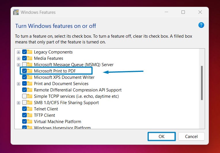 Microsoft Print به PDF