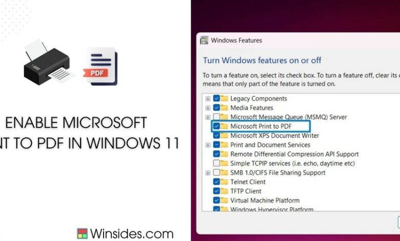 Microsoft Print به PDF را در ویندوز 11 فعال کنید؟ Microsoft Print به PDF را در ویندوز 11 فعال کنید؟