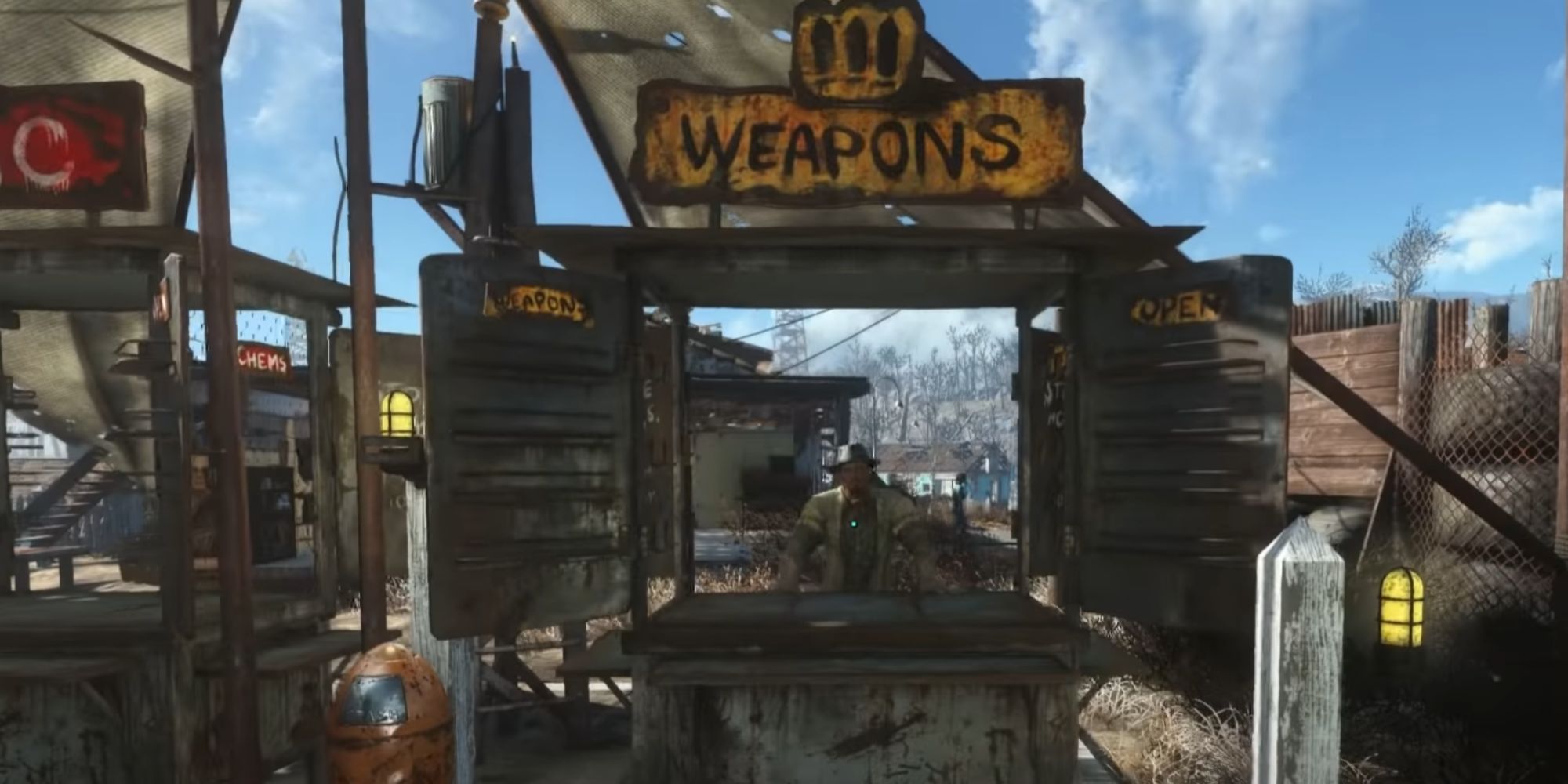 Fallout 4 Weapons Trading Post Inside A Settlement