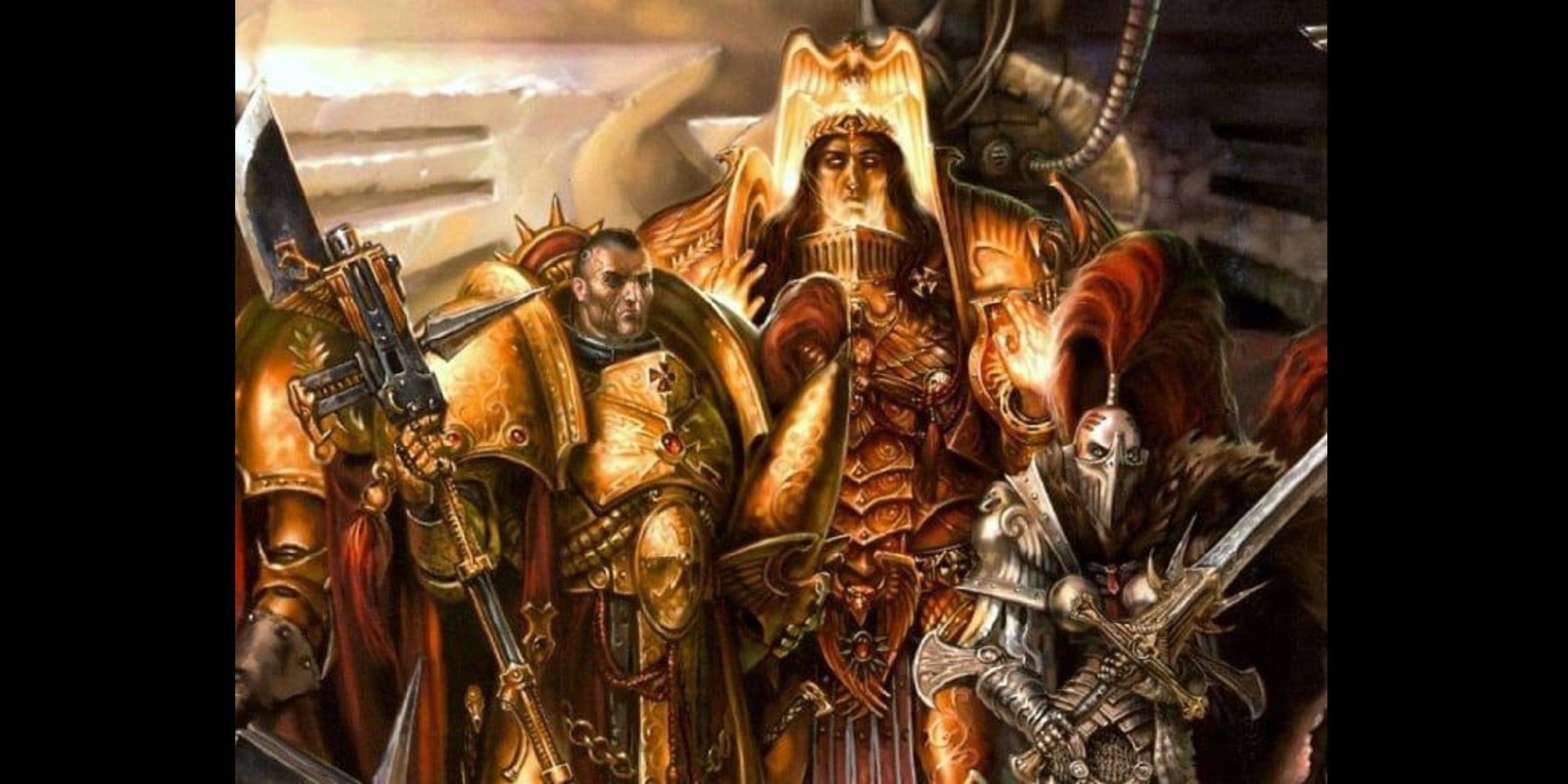 warhammer 40k adeptus custodes با امپراطور بشریت