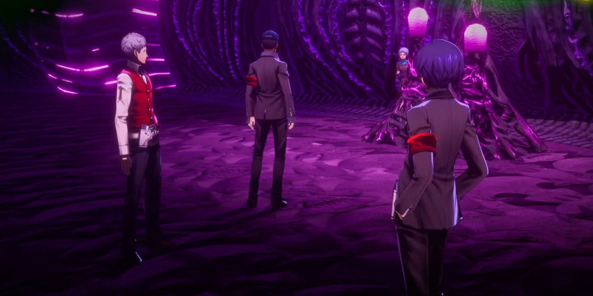 آکیهیکو، جونپای و ماکوتو فوکا را در تارتاروس در Persona 3 Reload پیدا می‌کنند