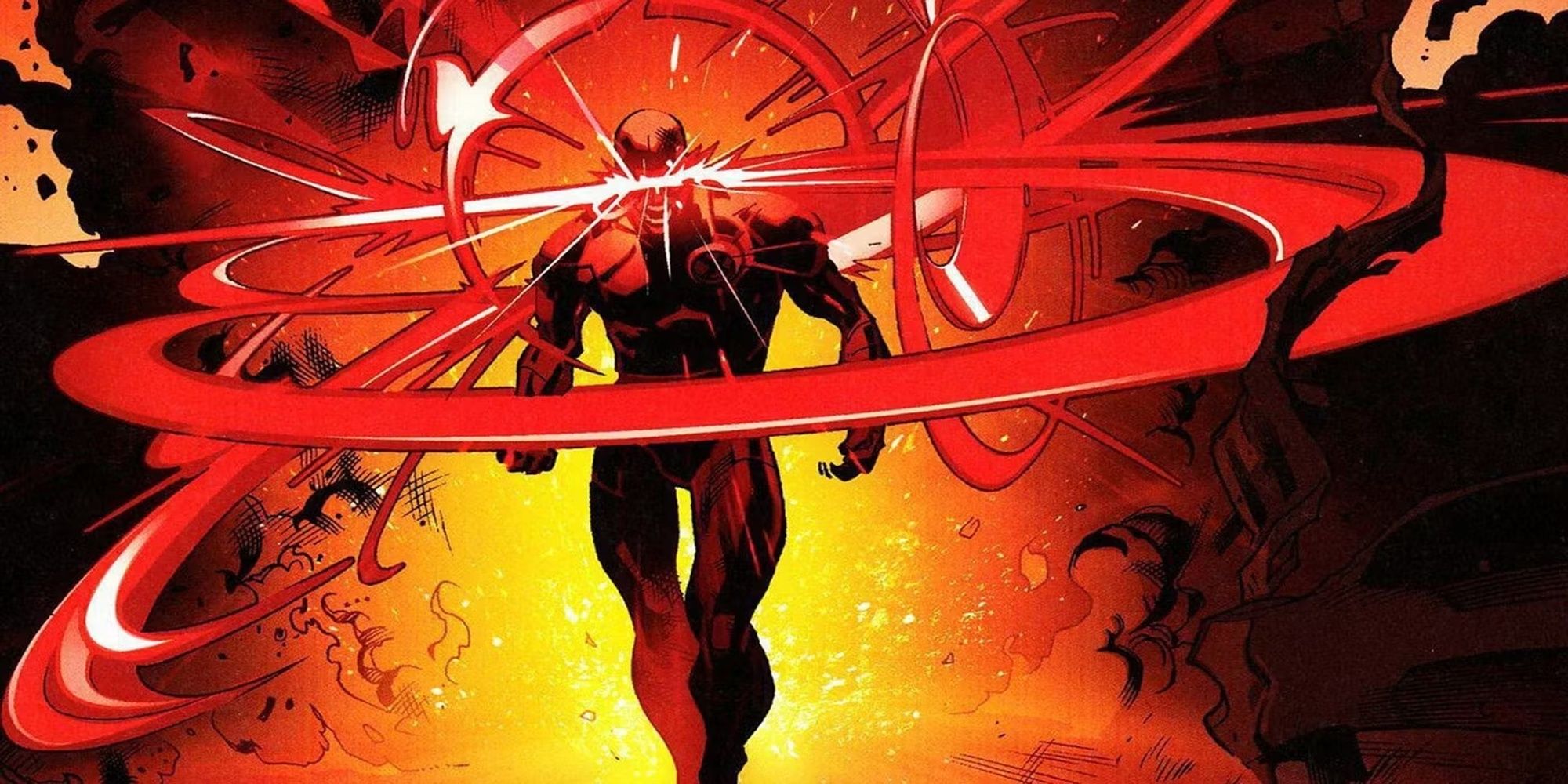 X-Men: Cyclops با استفاده از پرتوهای انرژی منحنی