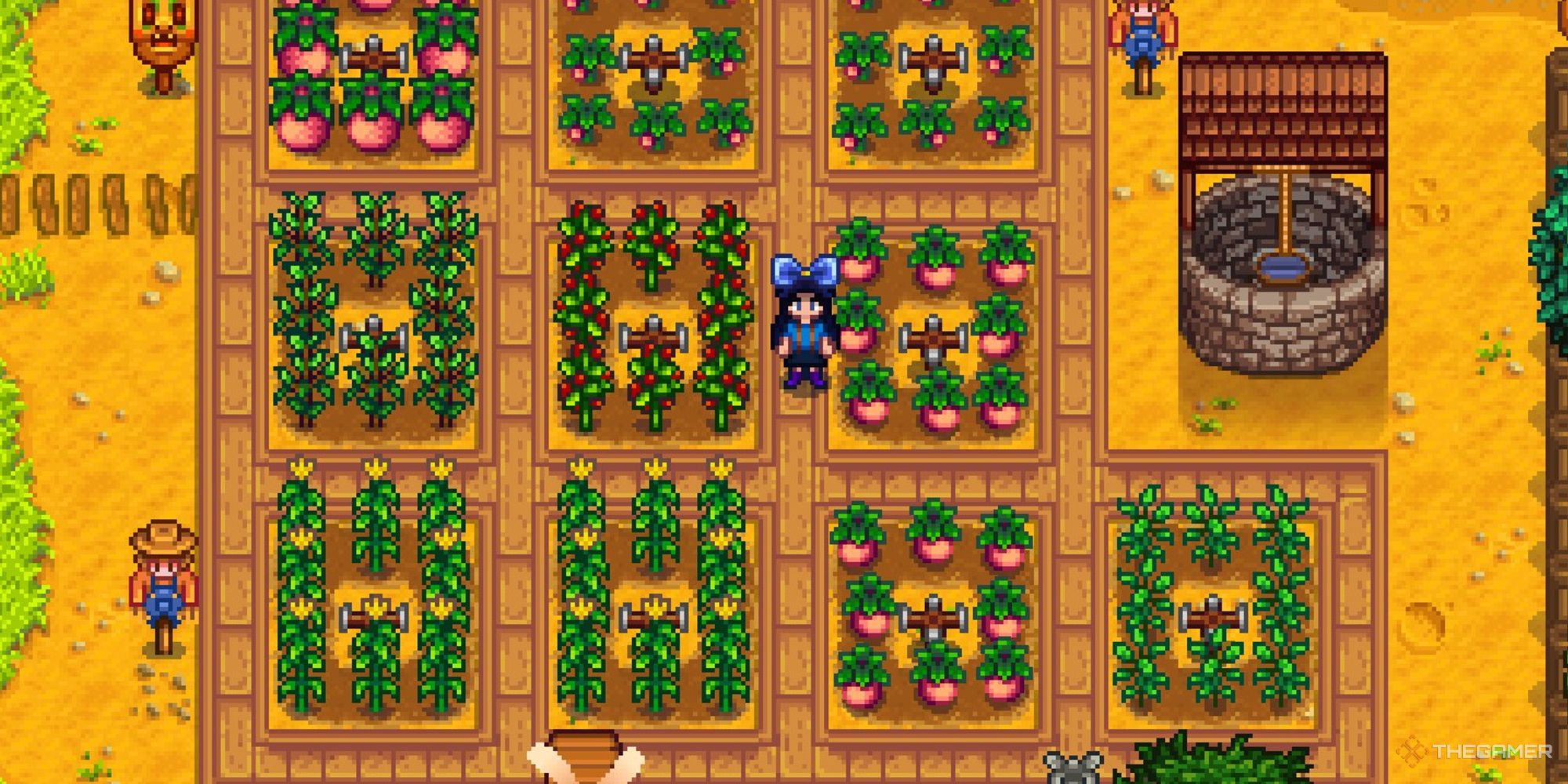 چگونه در Stardew Valley درآمد کسب کنیم 1 بازیکن Stardew Valley در فصل تابستان در منطقه زراعی مزرعه ایستاده است