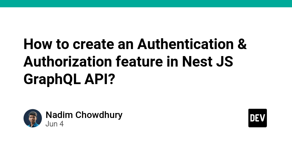 چگونه در Nest JS GraphQL API یک ویژگی Authentication & Authorization ...