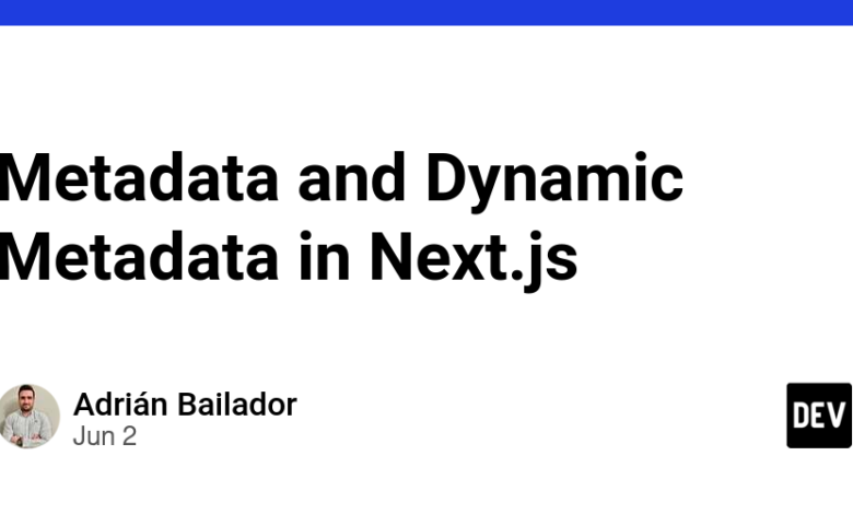 متادیتا و متادیتای پویا در Next.js