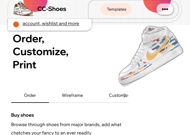 CC-Shoes: یک وب سایت تجارت الکترونیک نوآورانه برای خرید و شخصی سازی کفش های کتانی با طراحی منوی جذاب CC-Shoes: یک وب سایت تجارت الکترونیک نوآورانه برای خرید و شخصی سازی کفش های کتانی با طراحی منوی جذاب