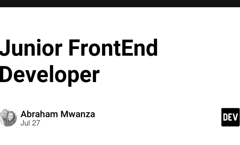 Junior FrontEnd Developer
