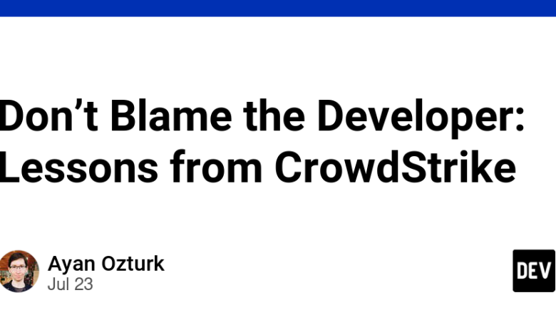 توسعه دهنده را سرزنش نکنید: درس هایی از CrowdStrike