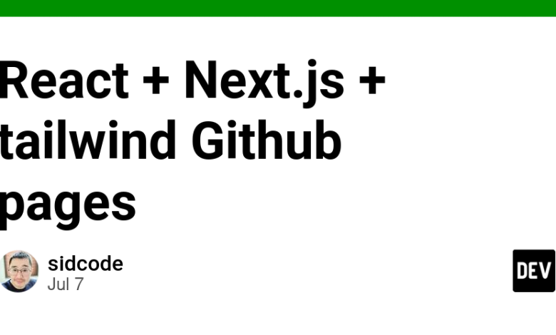 صفحات React + Next.js + tailwind Github صفحات React + Next.js + tailwind Github