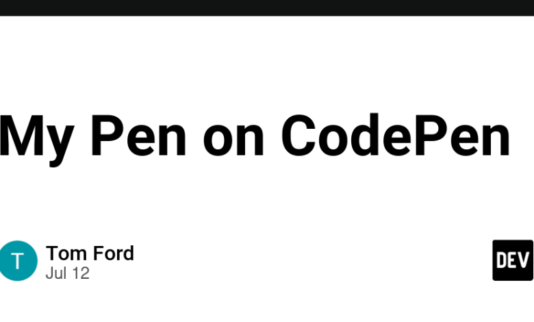 قلم من در CodePen
