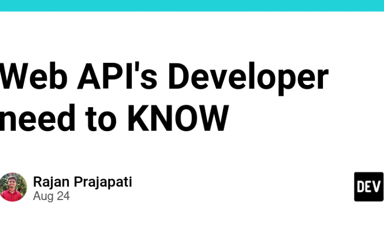 برنامه نویس Web API باید بداند برنامه نویس Web API باید بداند