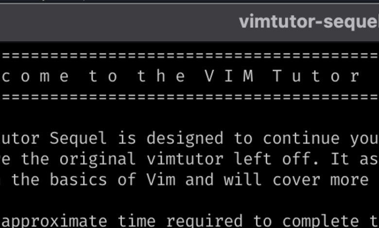 من یک نسخه توسعه یافته از vimtutor ساختم – معرفی دنباله Vimtutor من یک نسخه توسعه یافته از vimtutor ساختم – معرفی دنباله Vimtutor