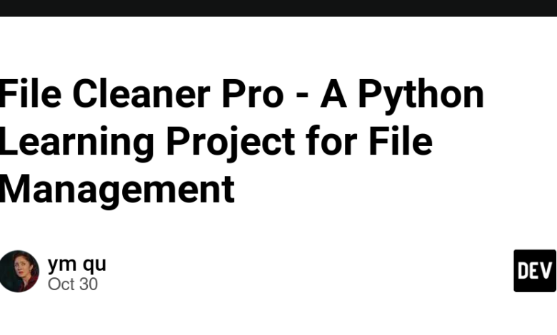 File Cleaner Pro – یک پروژه یادگیری پایتون برای مدیریت فایل File Cleaner Pro – یک پروژه یادگیری پایتون برای مدیریت فایل