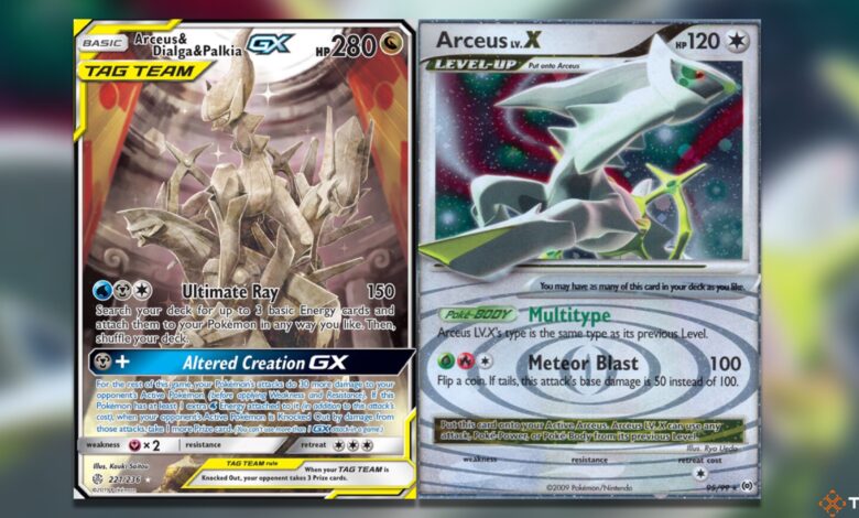 با ارزش ترین کارت های Arceus Pokemon TCG