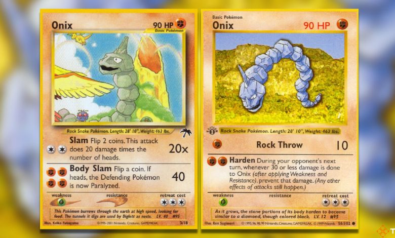 گران ترین کارت های Onix Pokemon TCG گران ترین کارت های Onix Pokemon TCG