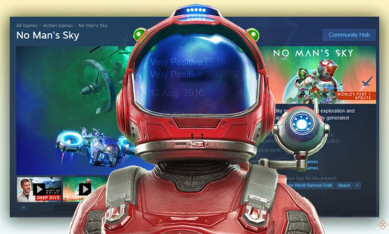 No Man's Sky برای اولین بار نقدهای “بسیار مثبت” را در استیم دریافت می کند No Man's Sky برای اولین بار نقدهای “بسیار مثبت” را در استیم دریافت می کند