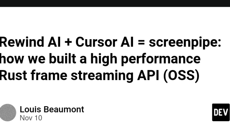 Rewind AI + Cursor AI = screenpipe: چگونه یک API استریم فریم Rust (OSS) با کارایی بالا ساختیم Rewind AI + Cursor AI = screenpipe: چگونه یک API استریم فریم Rust (OSS) با کارایی بالا ساختیم