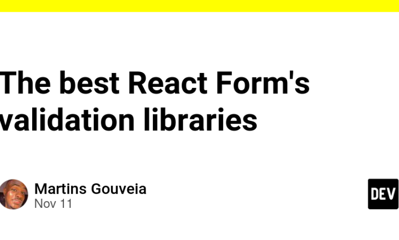 بهترین کتابخانه های اعتبارسنجی React Form ✅🥇