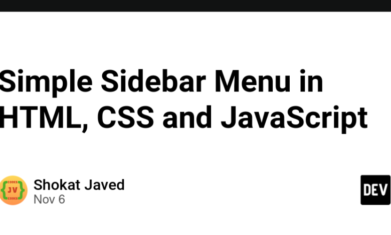 منوی نوار کناری ساده در HTML، CSS و جاوا اسکریپت منوی نوار کناری ساده در HTML، CSS و جاوا اسکریپت