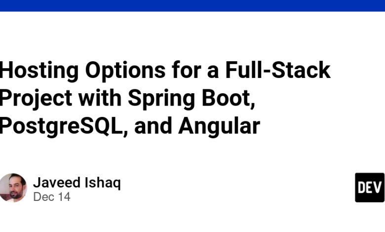 گزینه های میزبانی برای یک پروژه Full-Stack با Spring Boot، PostgreSQL و Angular گزینه های میزبانی برای یک پروژه Full-Stack با Spring Boot، PostgreSQL و Angular