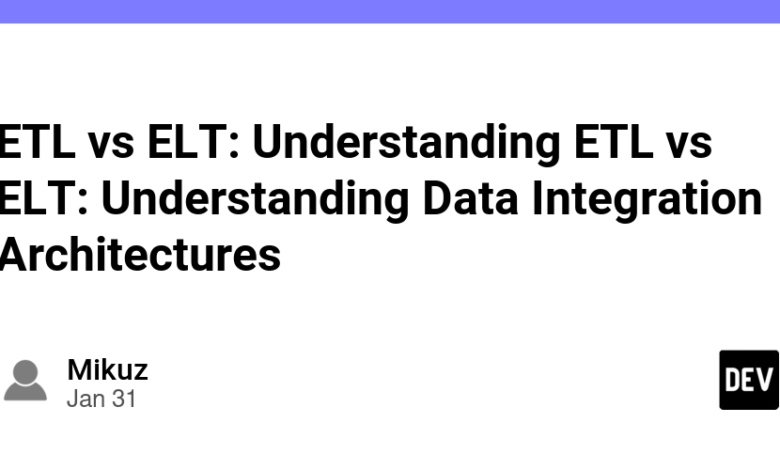 ETL در مقابل ELT: درک ETL در مقابل ELT: درک معماری ادغام داده ها