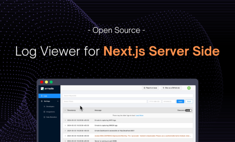 Log Viewer برای Next.js سمت سرور: Node.js Log Viewer برای Next.js سمت سرور: Node.js