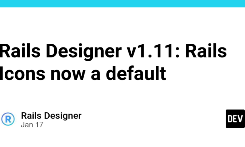 Rails Designer v1.11: Rails Icons اکنون پیش فرض است Rails Designer v1.11: Rails Icons اکنون پیش فرض است