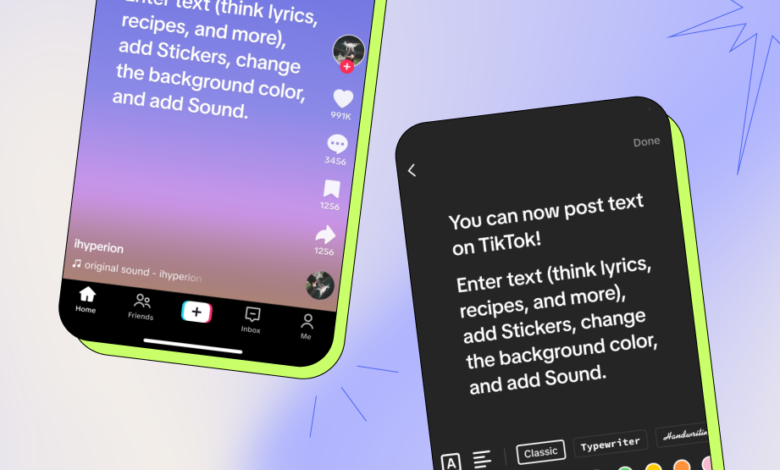 TikTok ویژگی جدید پست مبتنی بر متن را ارائه می کند TikTok ویژگی جدید پست مبتنی بر متن را ارائه می کند