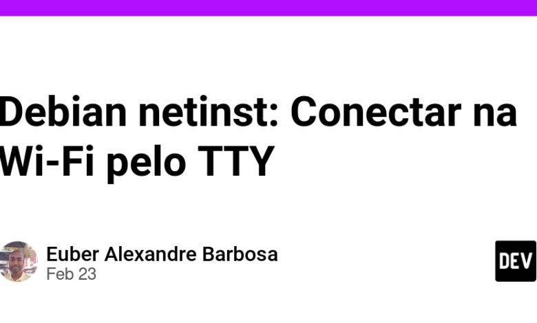 Debian Netinst: Conectar na wi-fi pela tty Debian Netinst: Conectar na wi-fi pela tty