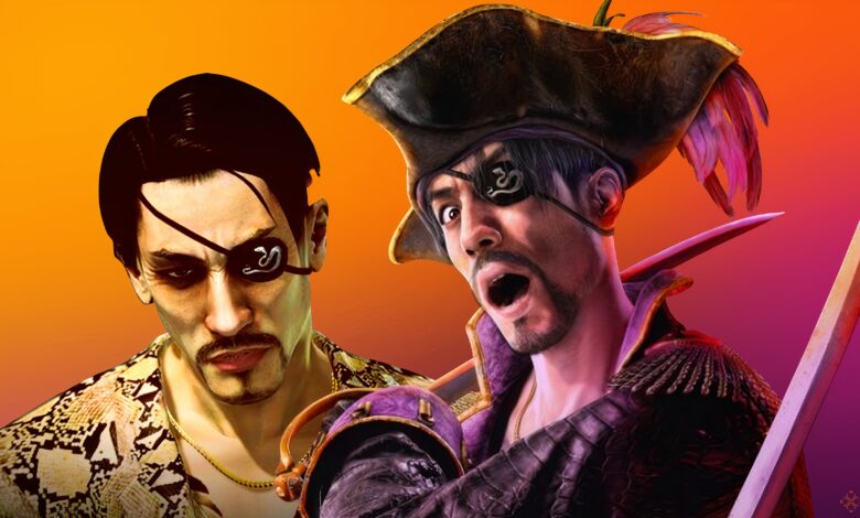 Majima Beard دزدان دریایی Yakuza چند ضلعی بیشتری نسبت به کل مدل Yakuza 4 خود دارد