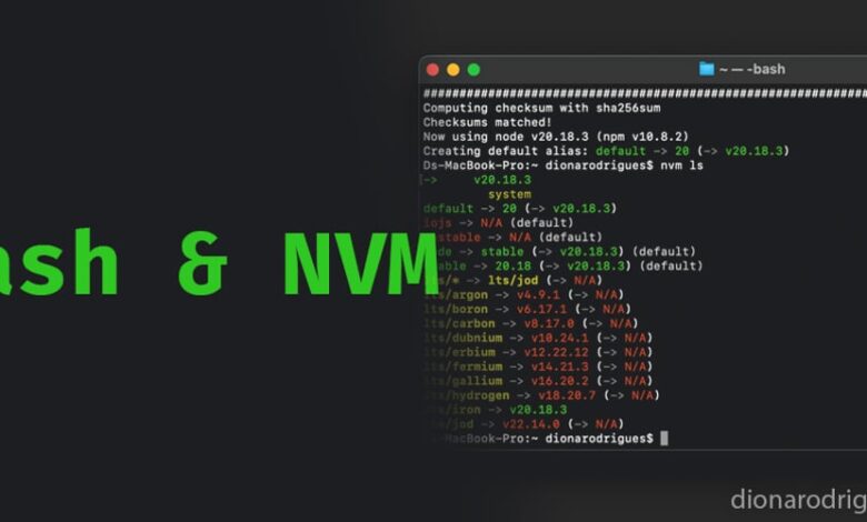 NVM Basics & Bash Aliases: گردش کار توسعه خود را ساده کنید