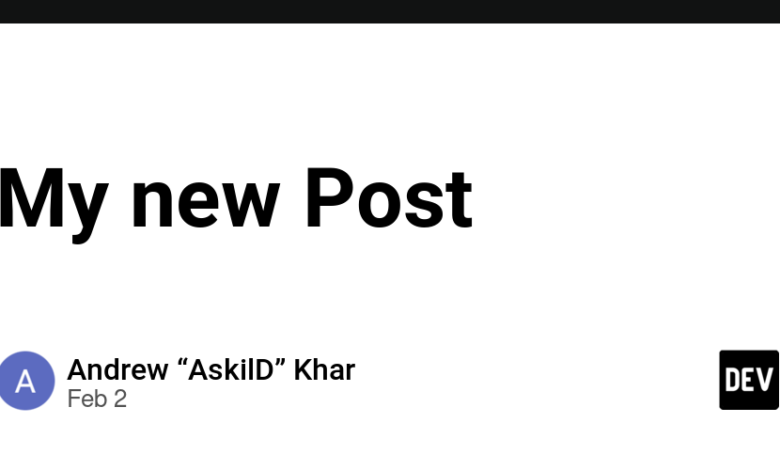پست جدید من
