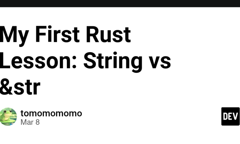 اولین درس زنگ زدگی من: String vs & Str اولین درس زنگ زدگی من: String vs & Str