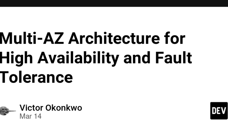 معماری Multi-Az برای در دسترس بودن بالا و تحمل گسل معماری Multi-Az برای در دسترس بودن بالا و تحمل گسل