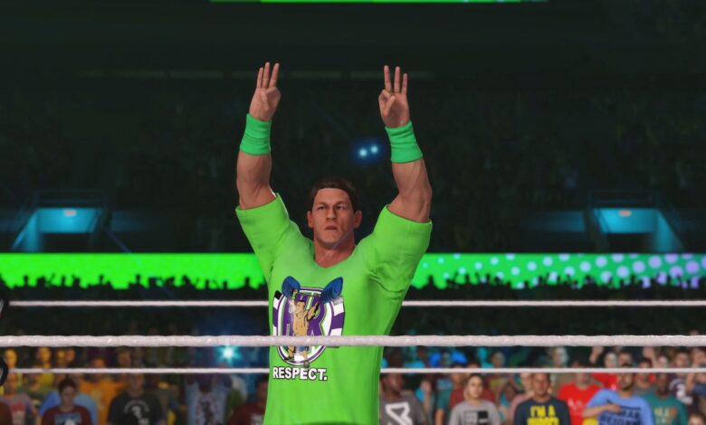 کسی قبلاً پاشنه جان سینا و نقطه طاس عظیم خود را در WWE 2K25 ایجاد کرده است کسی قبلاً پاشنه جان سینا و نقطه طاس عظیم خود را در WWE 2K25 ایجاد کرده است