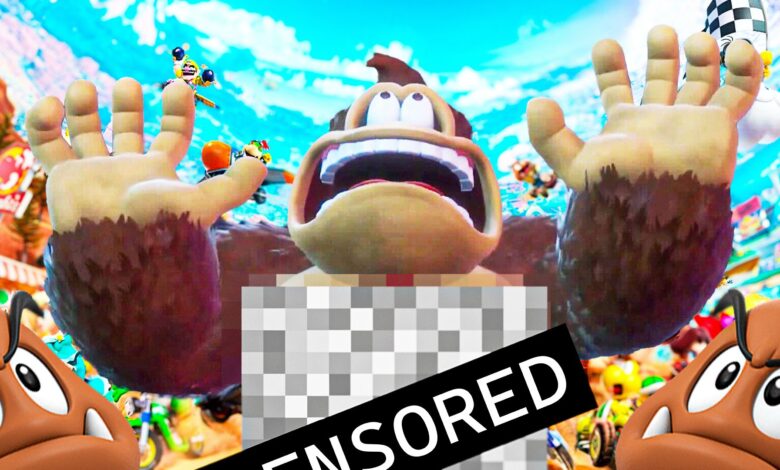Donkey Kong قطعاً می داند که او در دنیای ماریو Kart برهنه است Donkey Kong قطعاً می داند که او در دنیای ماریو Kart برهنه است