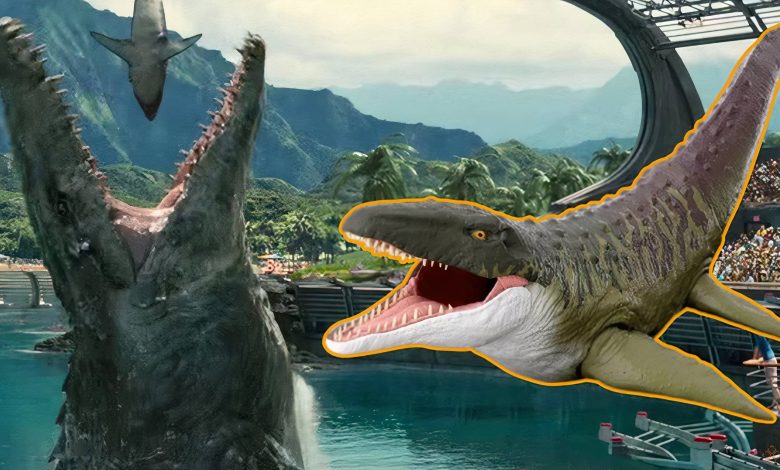 Mosasaurus جهان ژوراسیک به یک چهره اکشن عظیم تبدیل شده است که می تواند اسباب بازی های کوچکتر را بلع کند Mosasaurus جهان ژوراسیک به یک چهره اکشن عظیم تبدیل شده است که می تواند اسباب بازی های کوچکتر را بلع کند