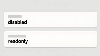 readonly vs غیرفعال در فرم های ریل