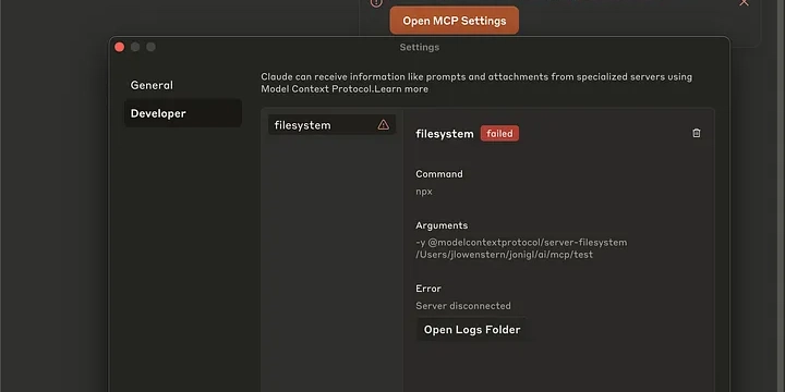 سیستم فایل MCP: Server Connected – Community Dev سیستم فایل MCP: Server Connected – Community Dev