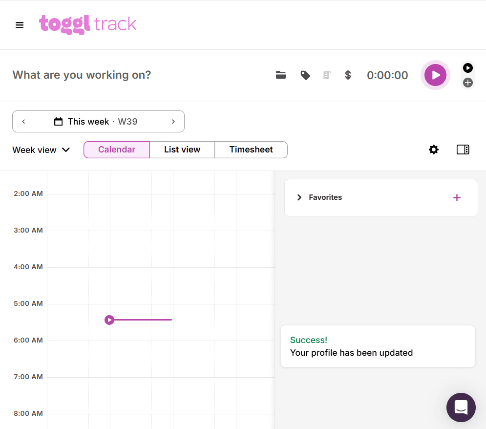 ToggleTrack's Dashboard