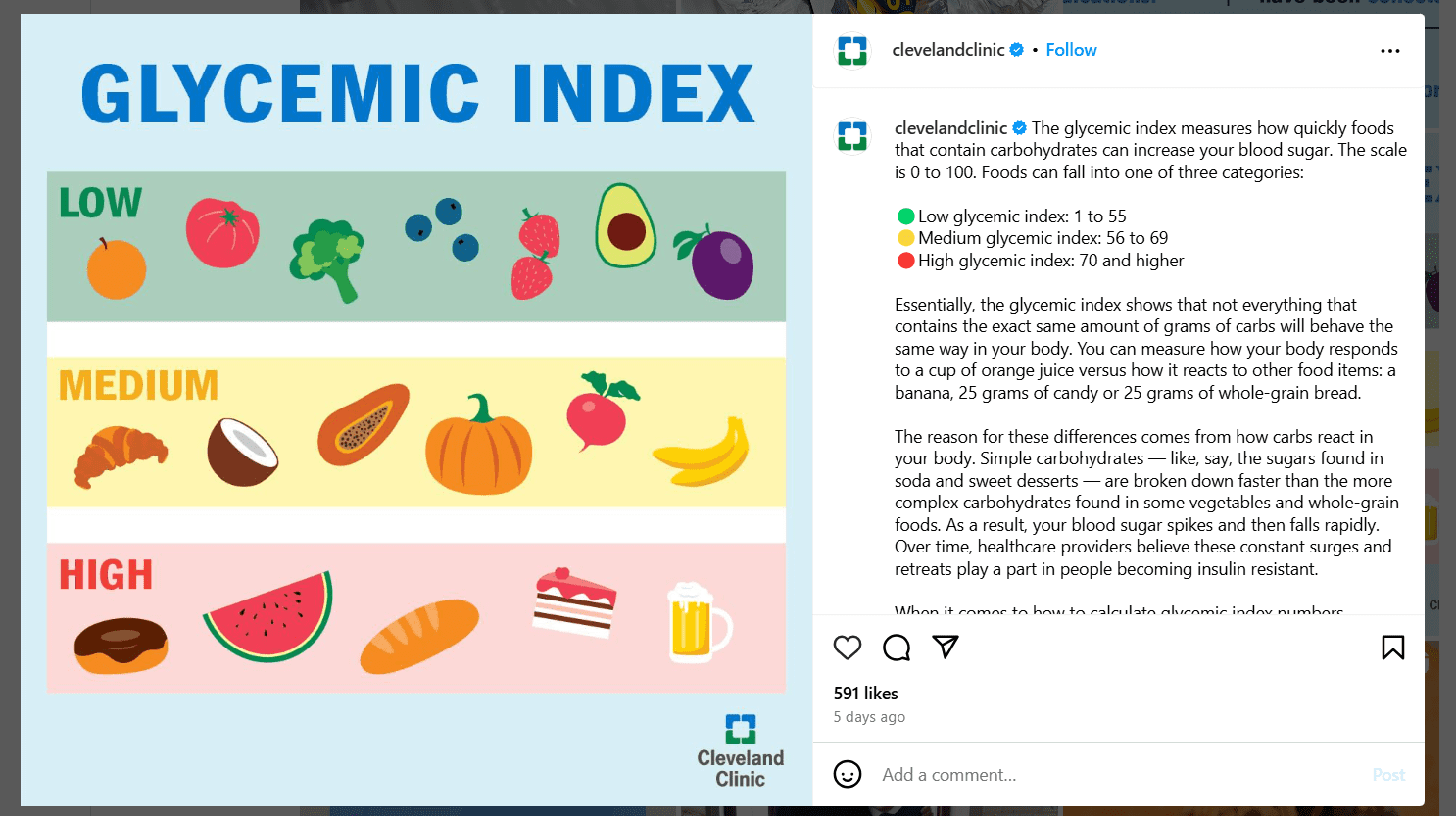 پست مرتبط با سلامتی در اینستاگرام