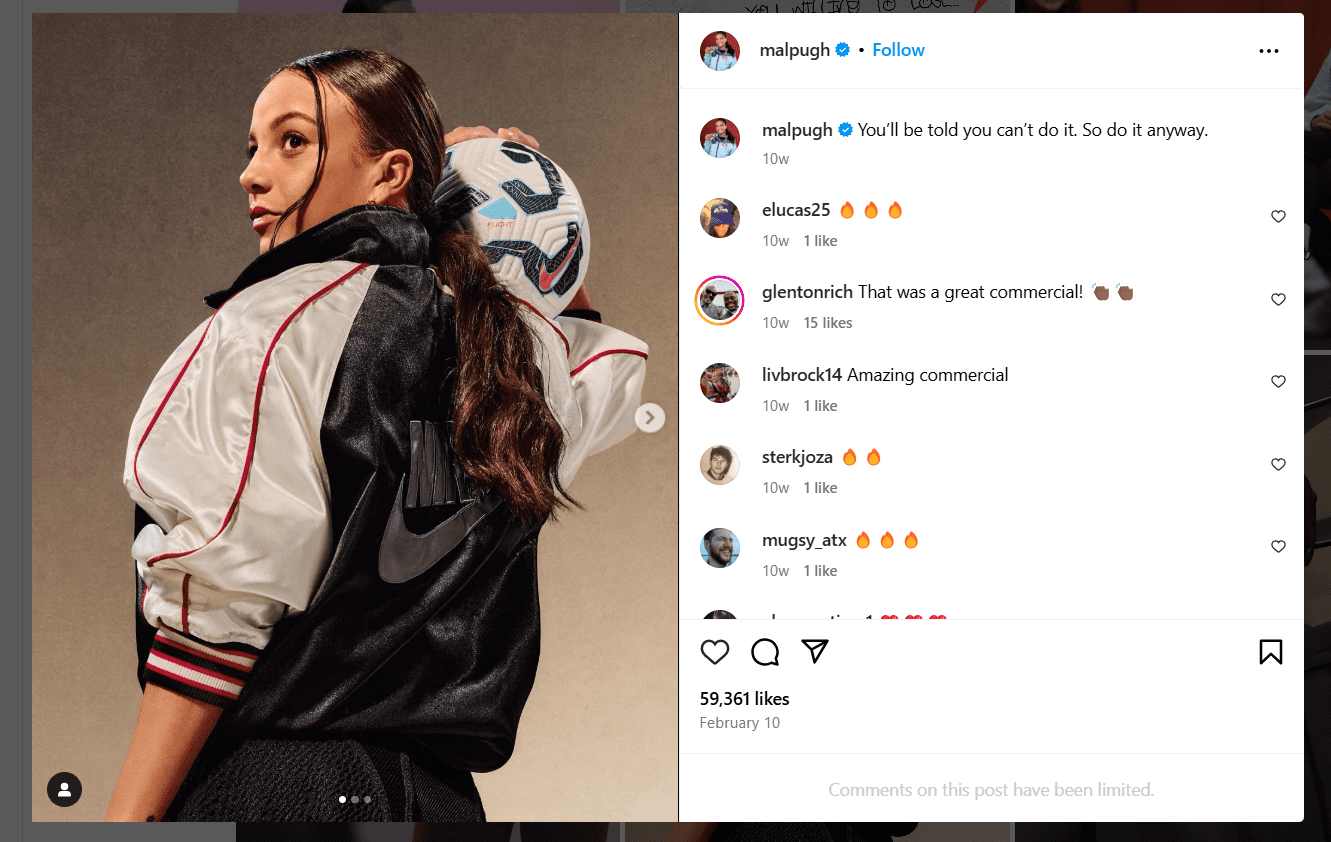 پست مرتبط با ورزش در اینستاگرام