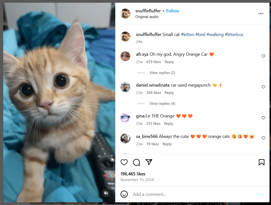 پست سرگرم کننده در اینستاگرام