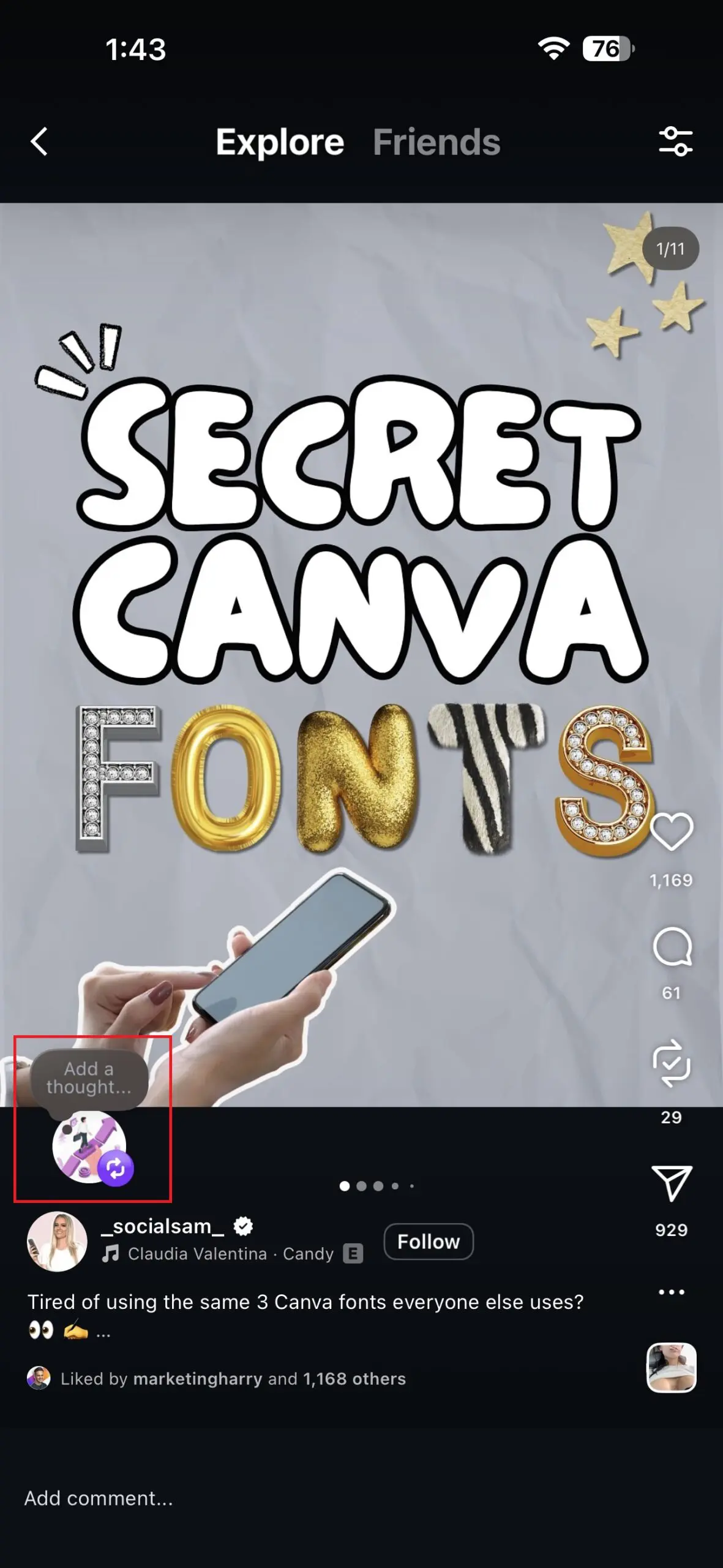 چگونه یک پست اینستاگرام را در استوری خود در 4 مرحله آسان به اشتراک بگذارید (به روز رسانی 2025) 13 روی نماد حباب ضربه بزنید