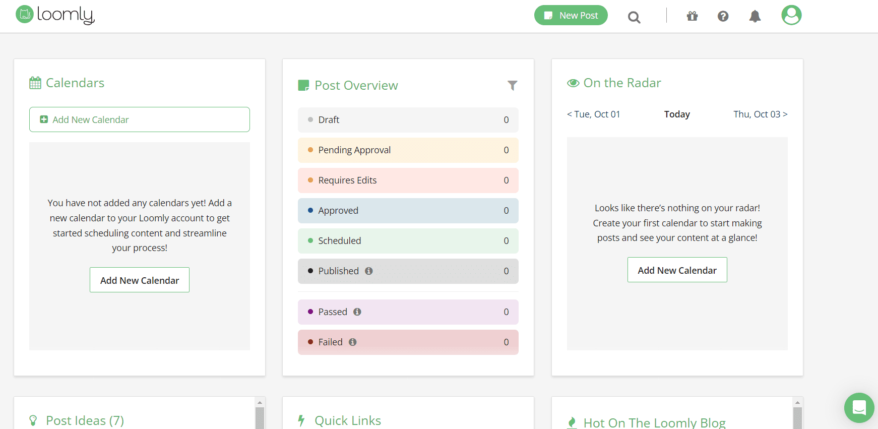 داشبورد Loomly